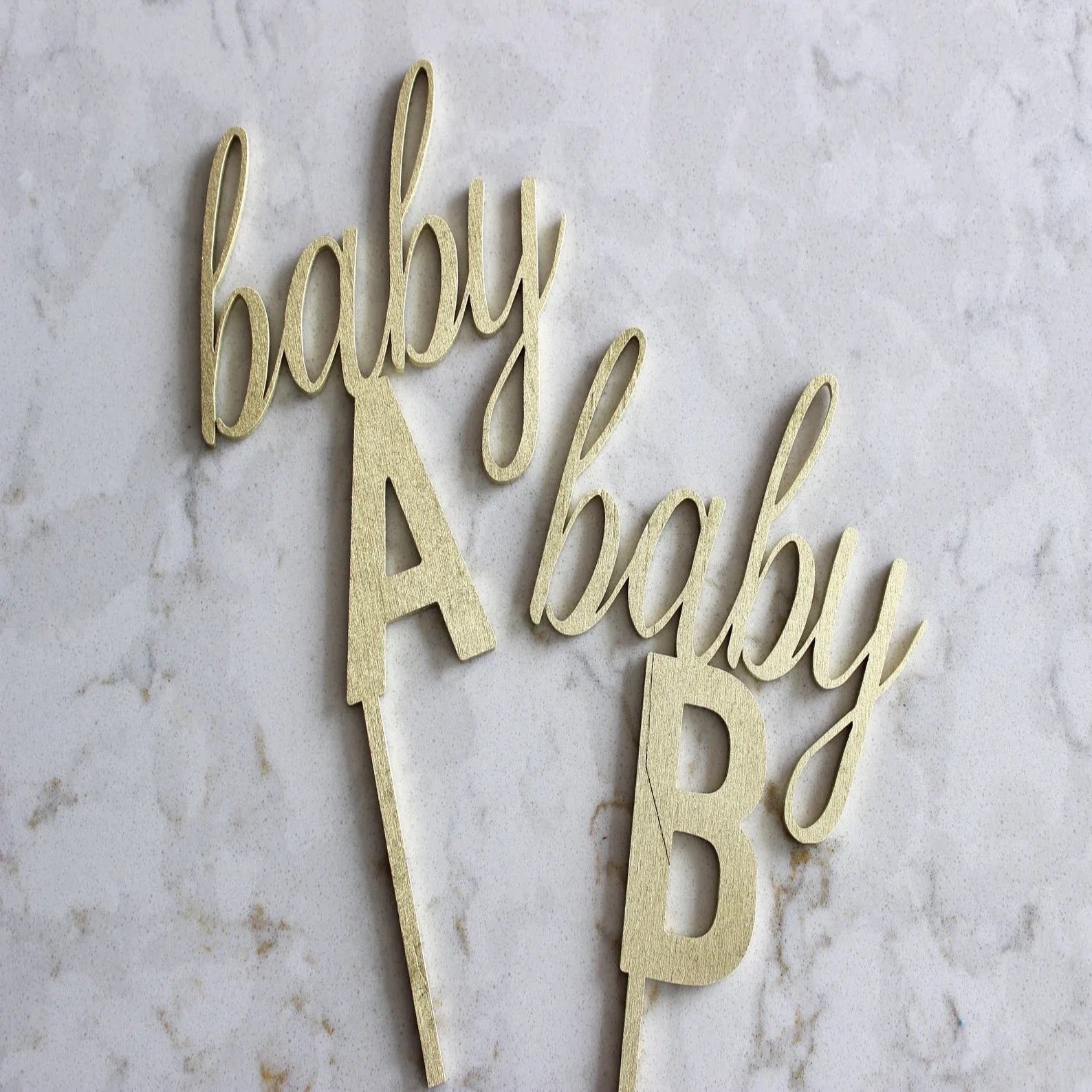Baby A Baby B Cake Topper