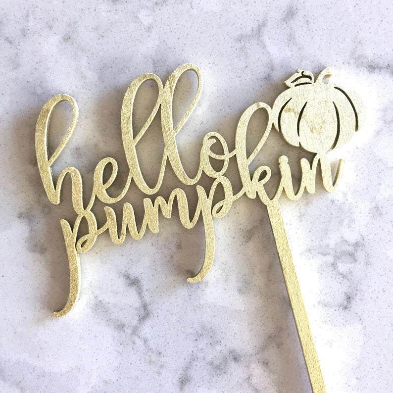 Hello Pumpkin Cake Topper