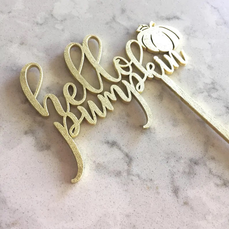 Hello Pumpkin Cake Topper