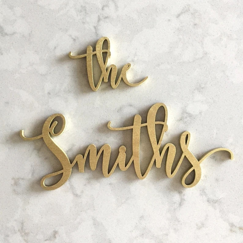 Large Custom Elegant Name Sign