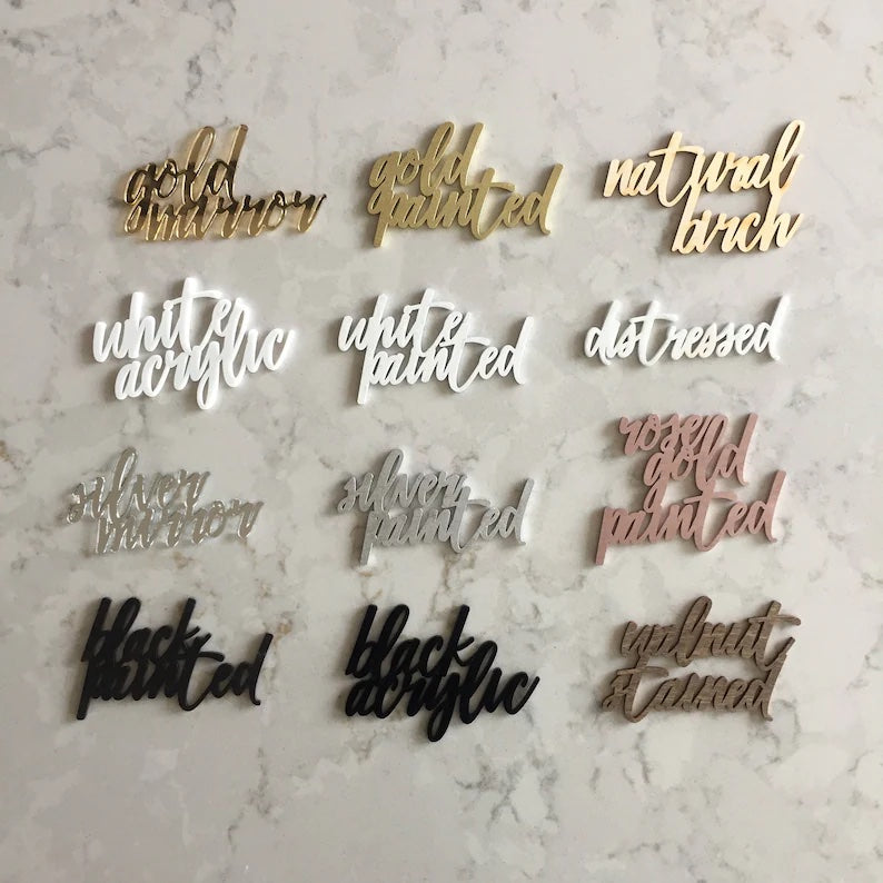 Large Custom Elegant Name Sign