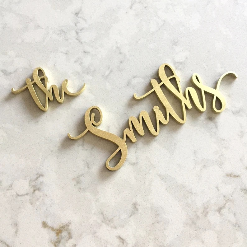 Large Custom Elegant Name Sign