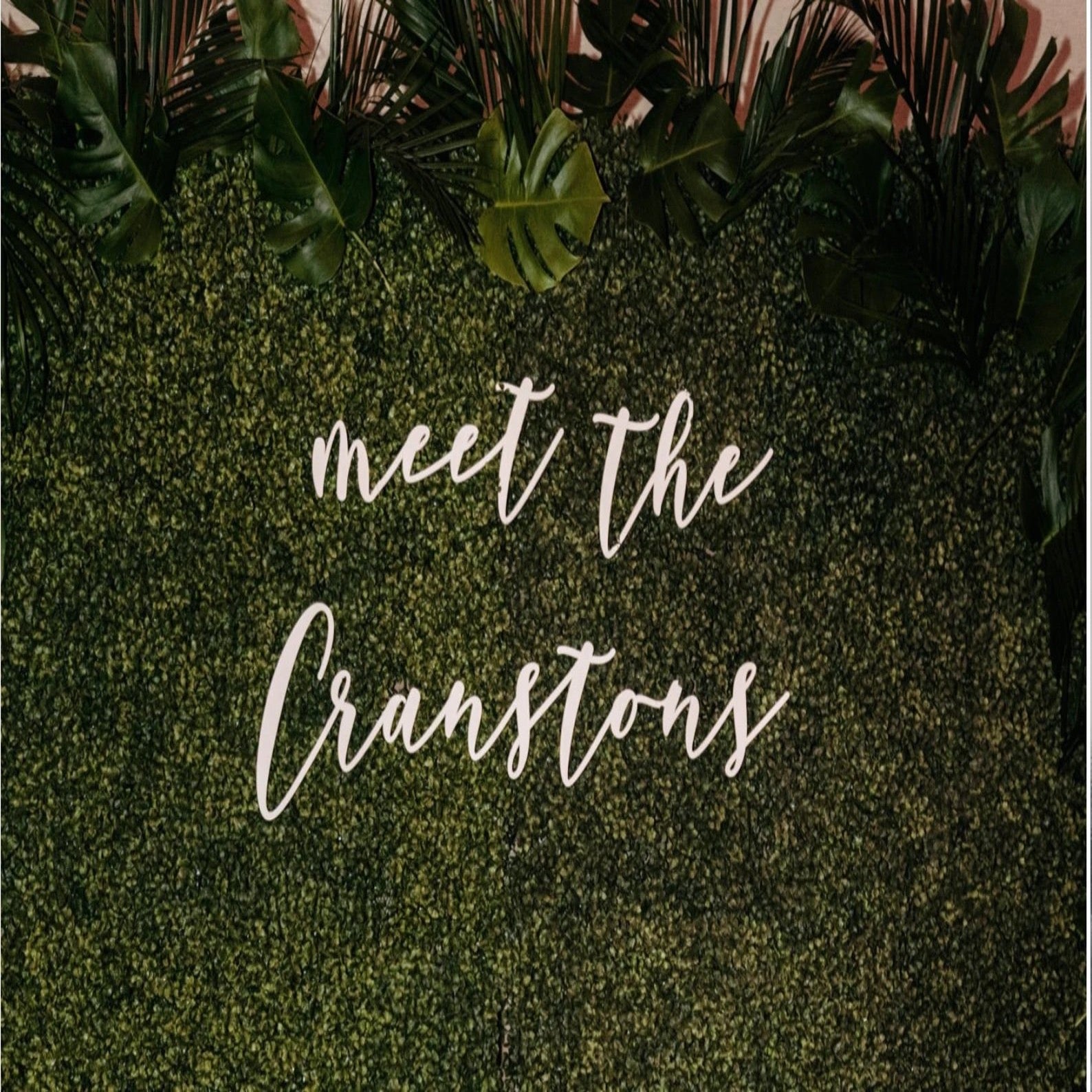 Large Custom Elegant Name Sign