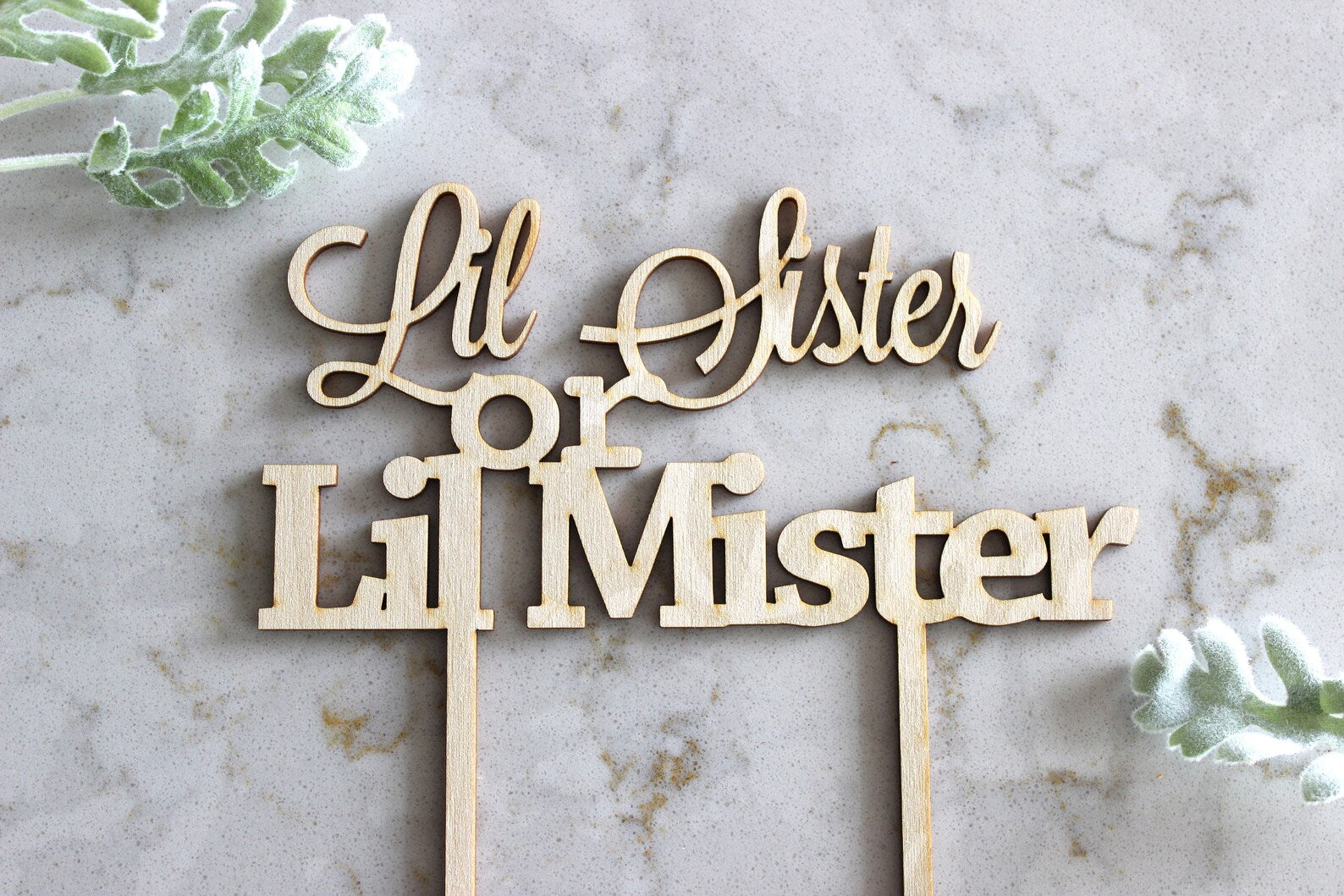 Lil Sister Lil Mister Cake Topper