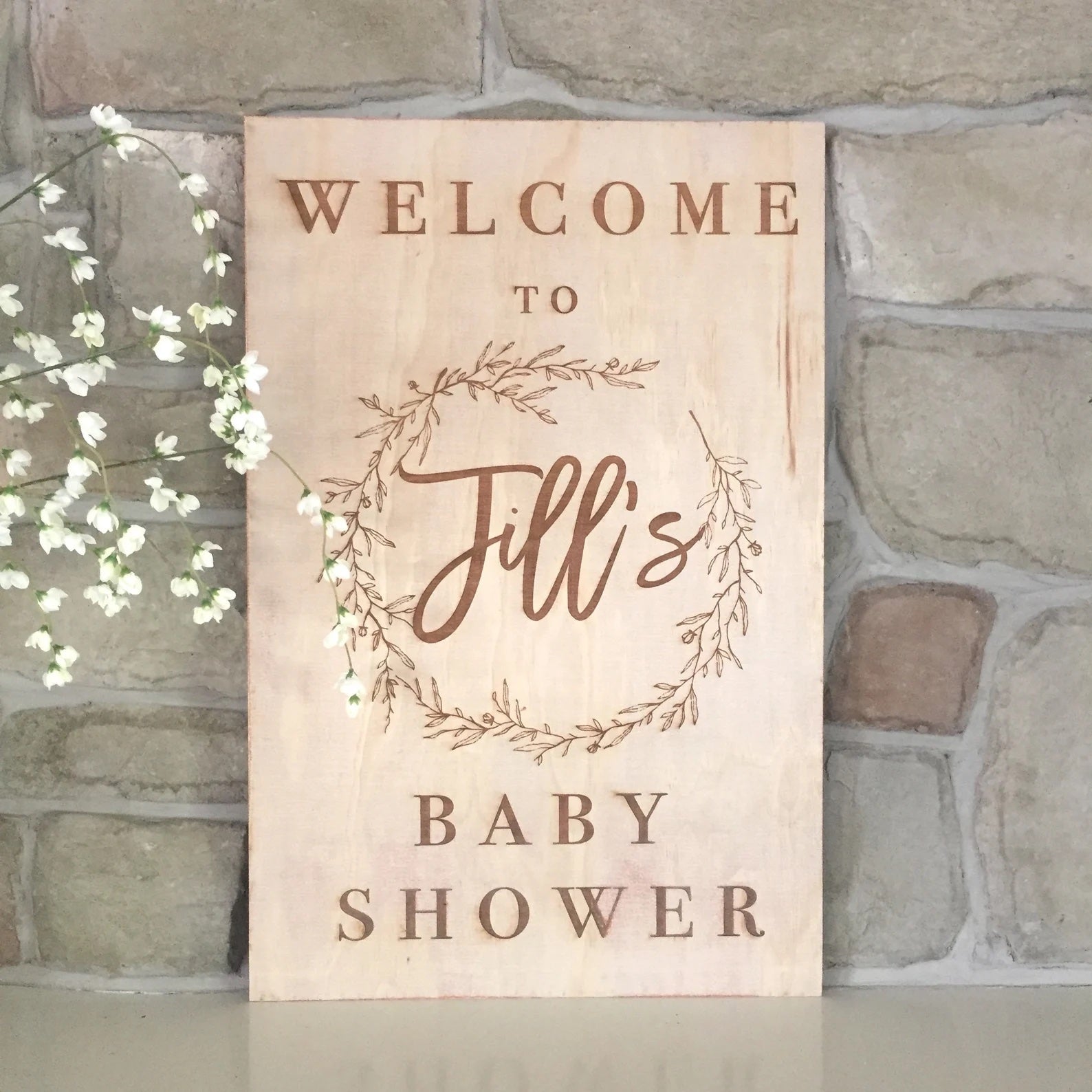 The Jill - Modern Custom Baby Shower Welcome Sign