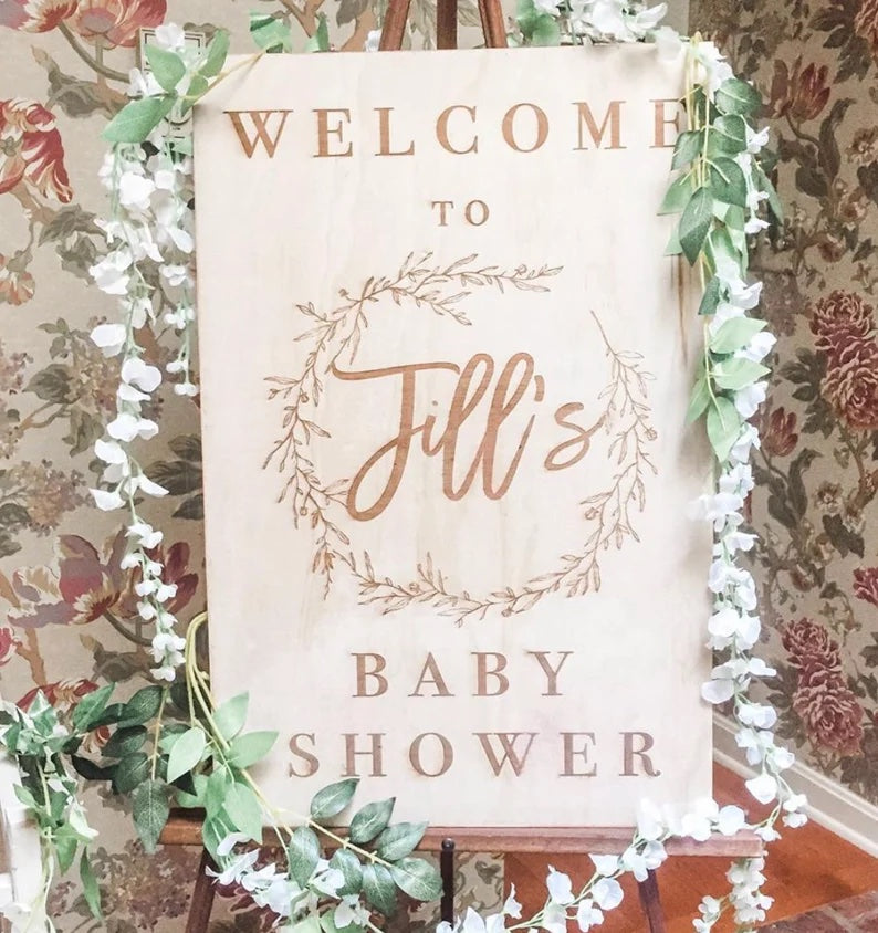 The Jill - Modern Custom Baby Shower Welcome Sign