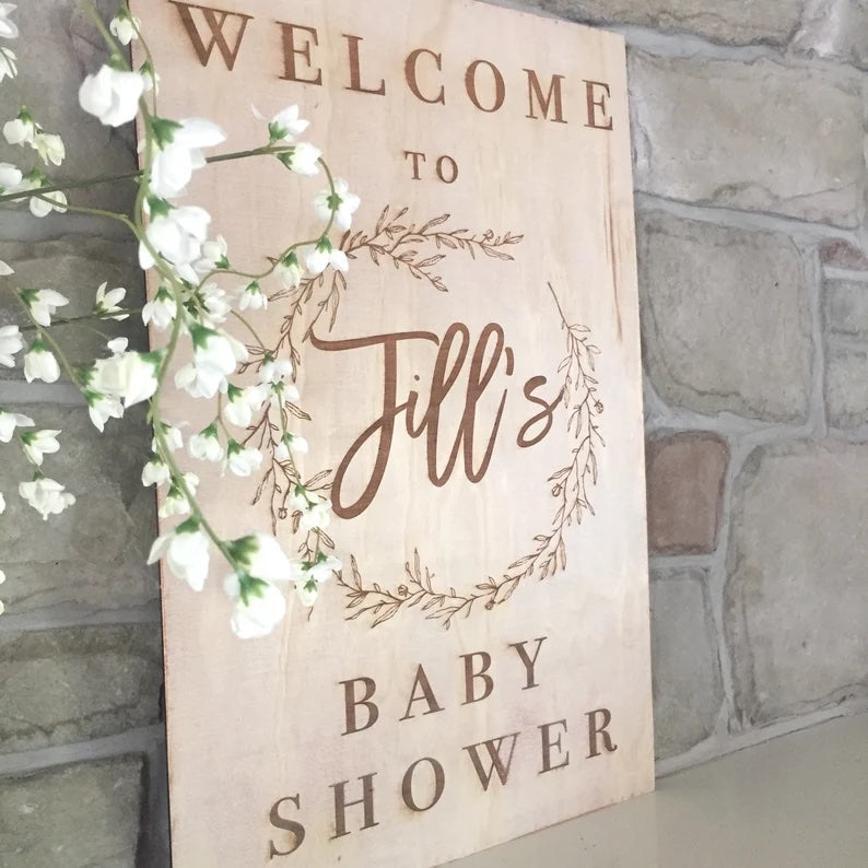 The Jill - Modern Custom Baby Shower Welcome Sign