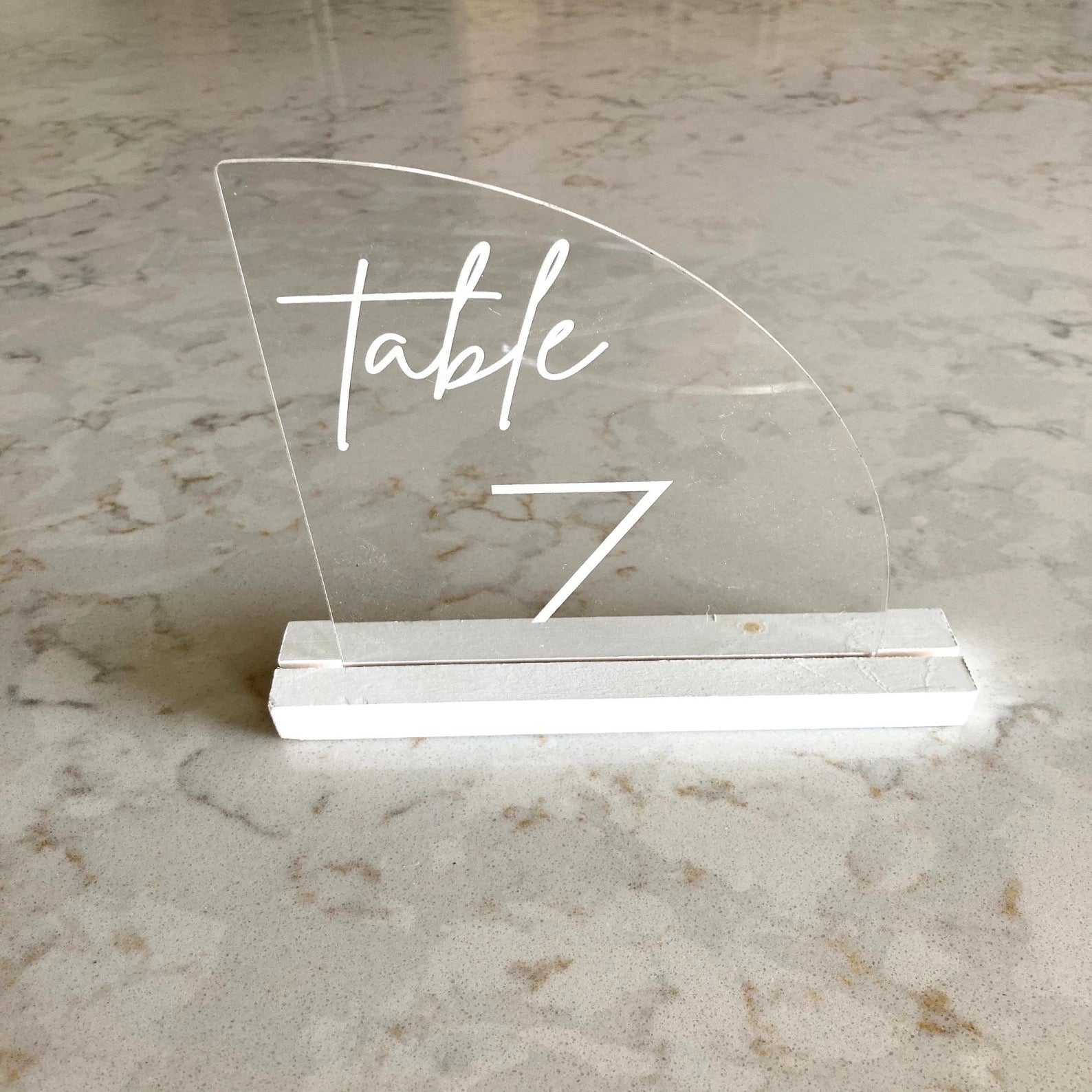 Set of Acrylic Table Numbers