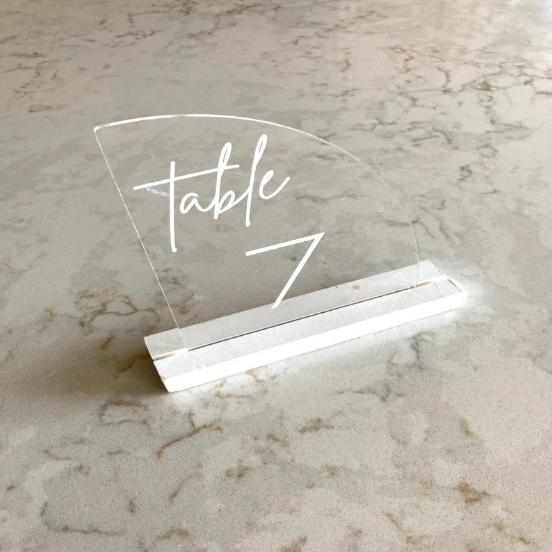 Set of Acrylic Table Numbers