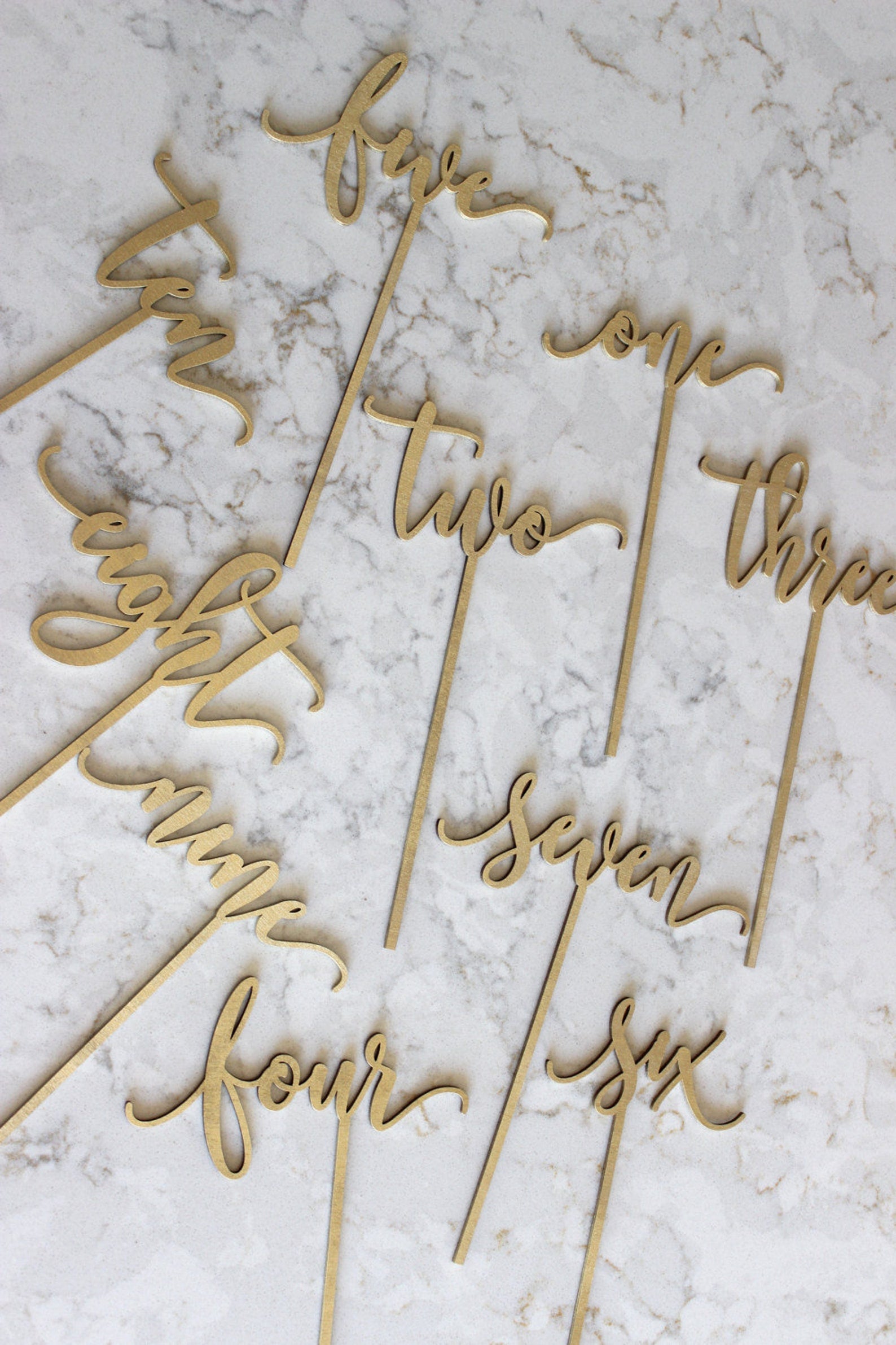 Laser Cut Table Numbers