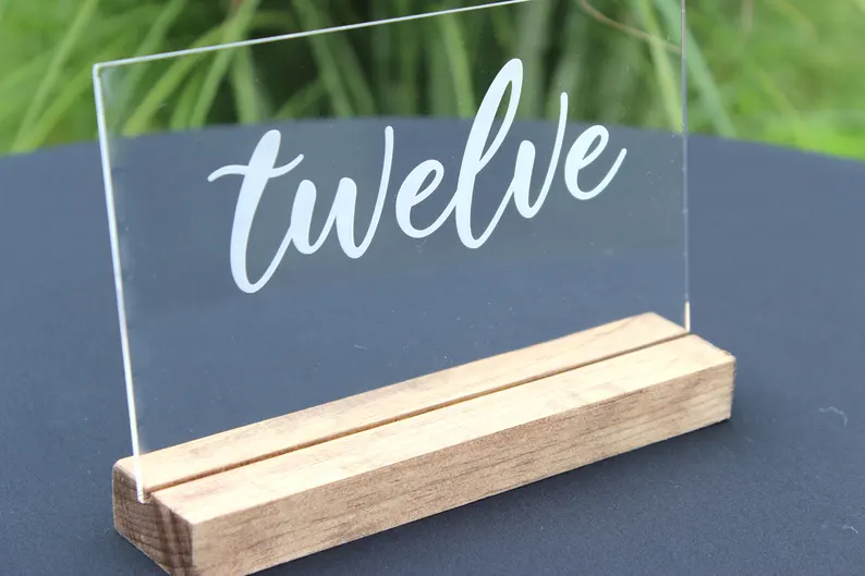 Set of Acrylic Table Numbers