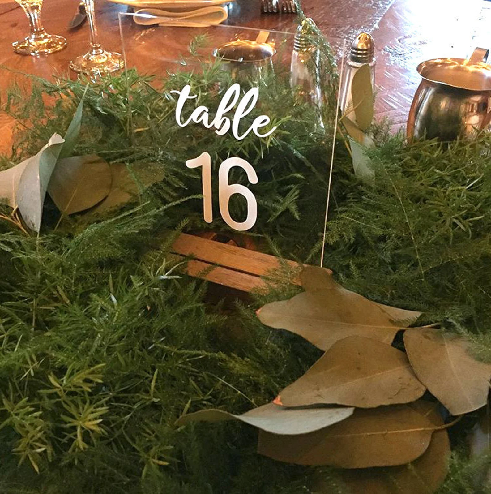 Set of Acrylic Table Numbers
