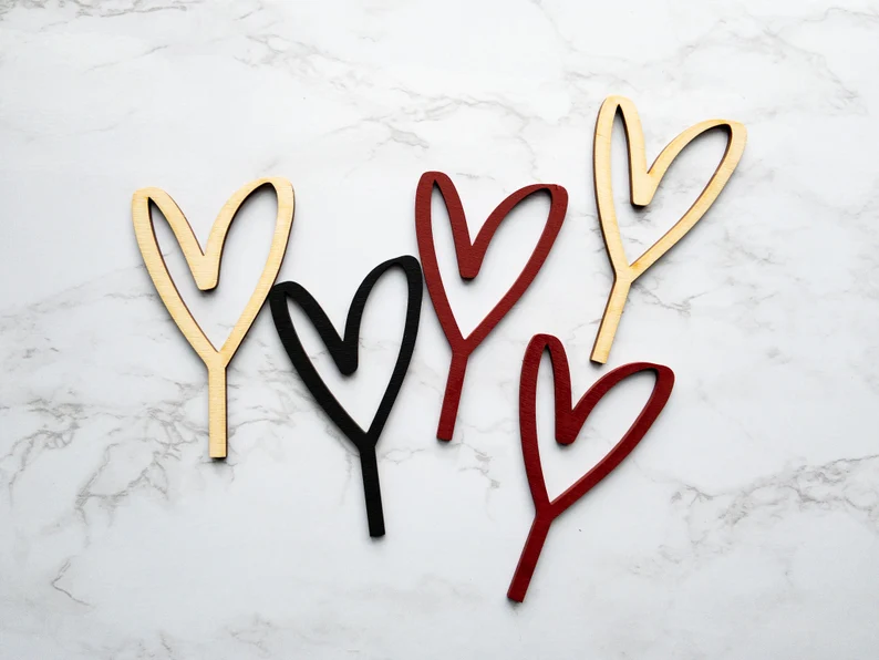 Heart Cupcake Toppers