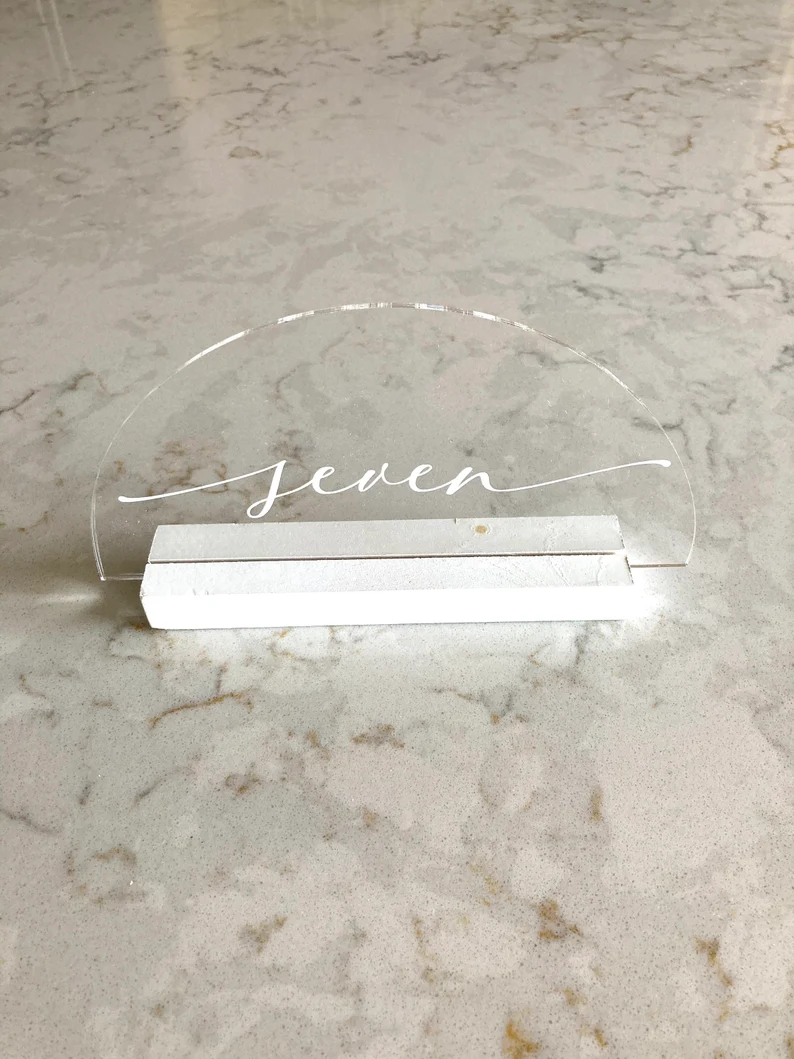Set of Acrylic Table Numbers