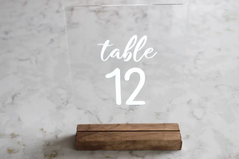 Set of Acrylic Table Numbers