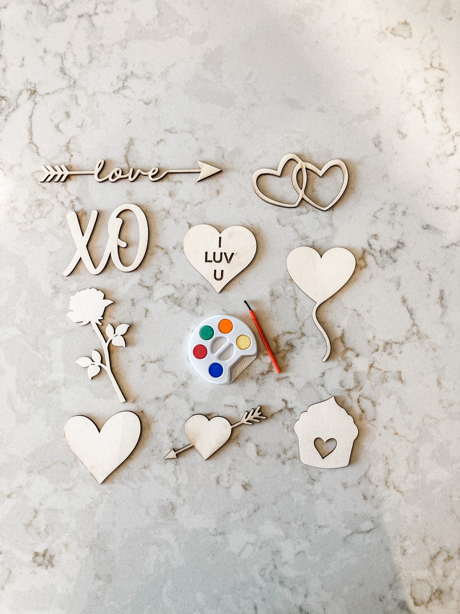 Valentine's Day Paintable Set
