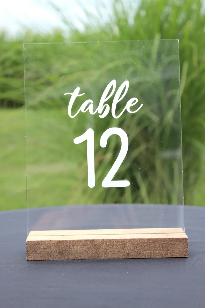 Set of Acrylic Table Numbers