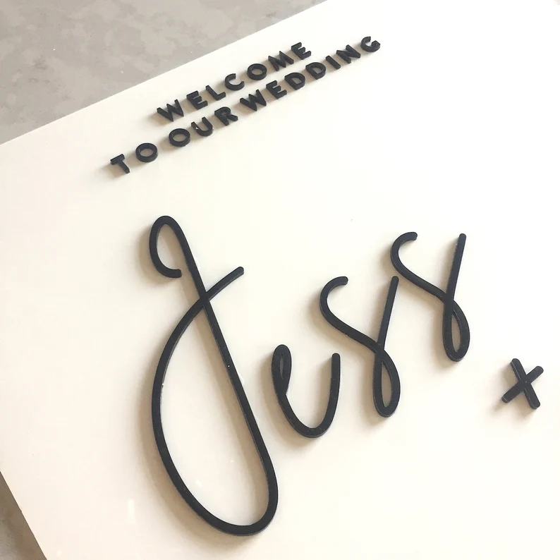 The Jess - Custom Wedding Welcome Sign