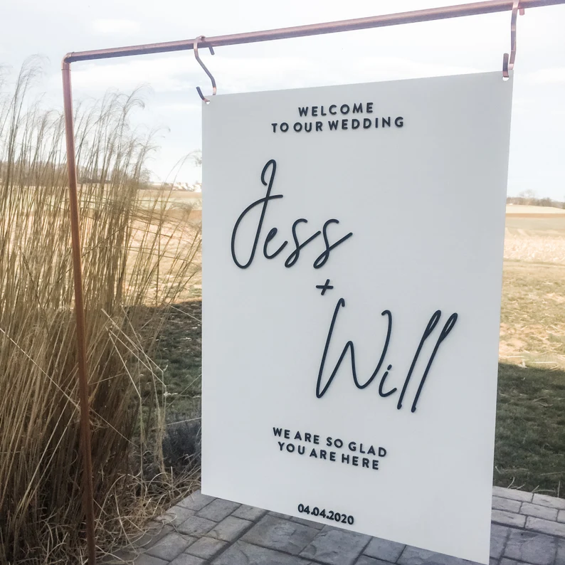 The Jess - Custom Wedding Welcome Sign