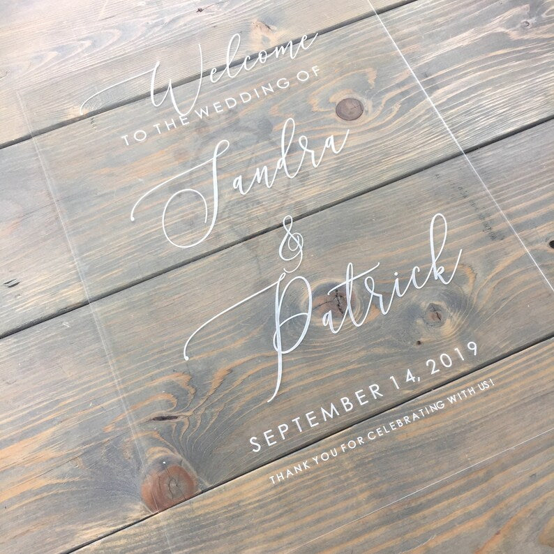 The Sandra - Custom Wedding Welcome Sign