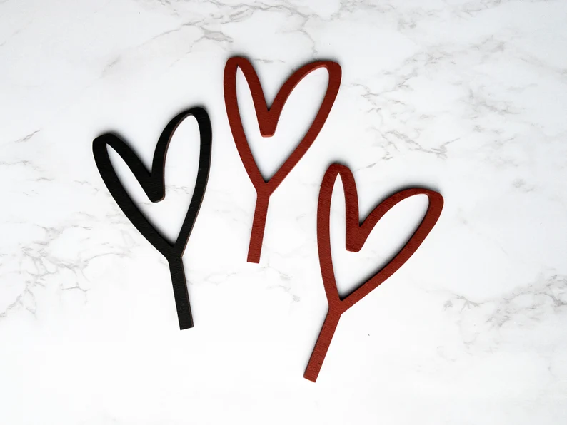 Heart Cupcake Toppers