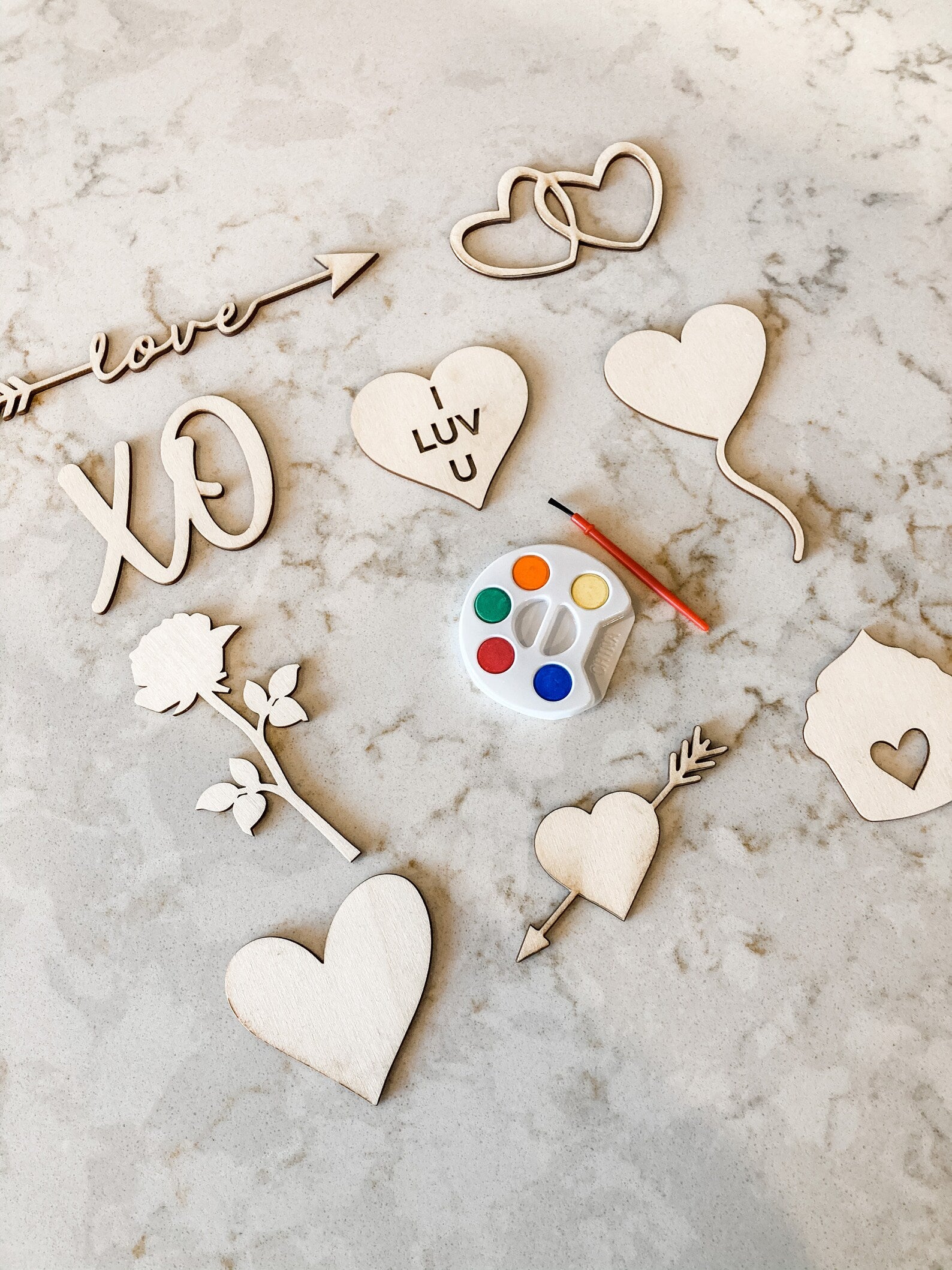 Valentine's Day Paintable Set