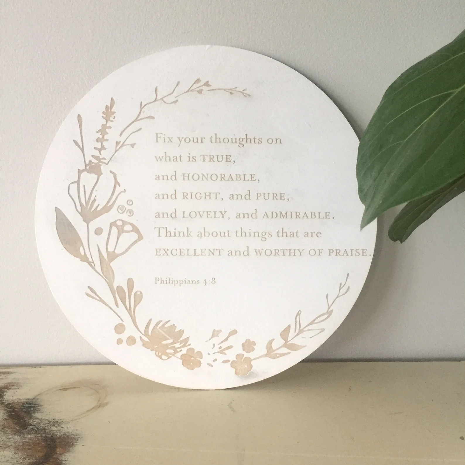 Philippians 4:8 Circle Sign