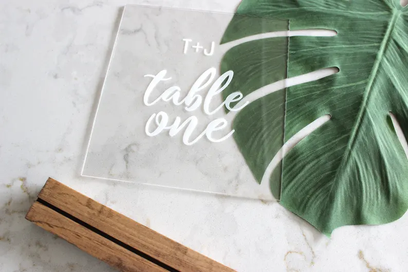 Set of Custom Acrylic Table Numbers