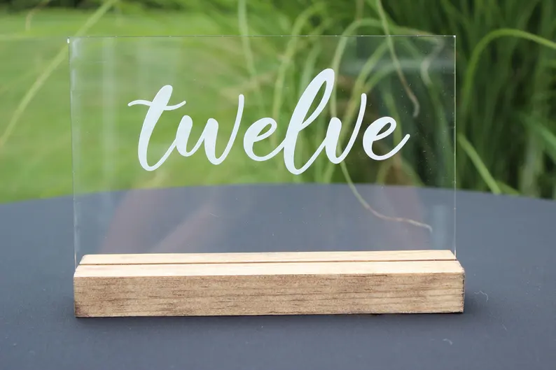 Set of Acrylic Table Numbers