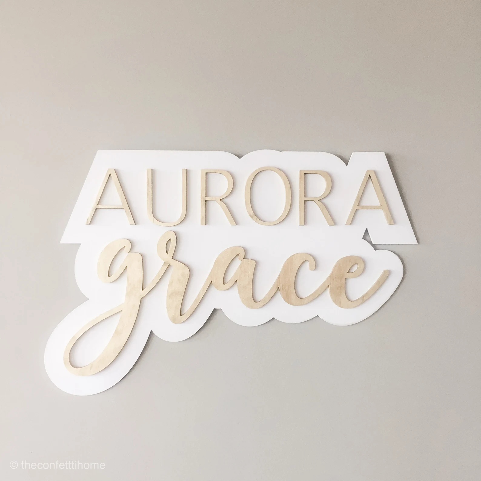 Stacked Custom Wooden Name Sign