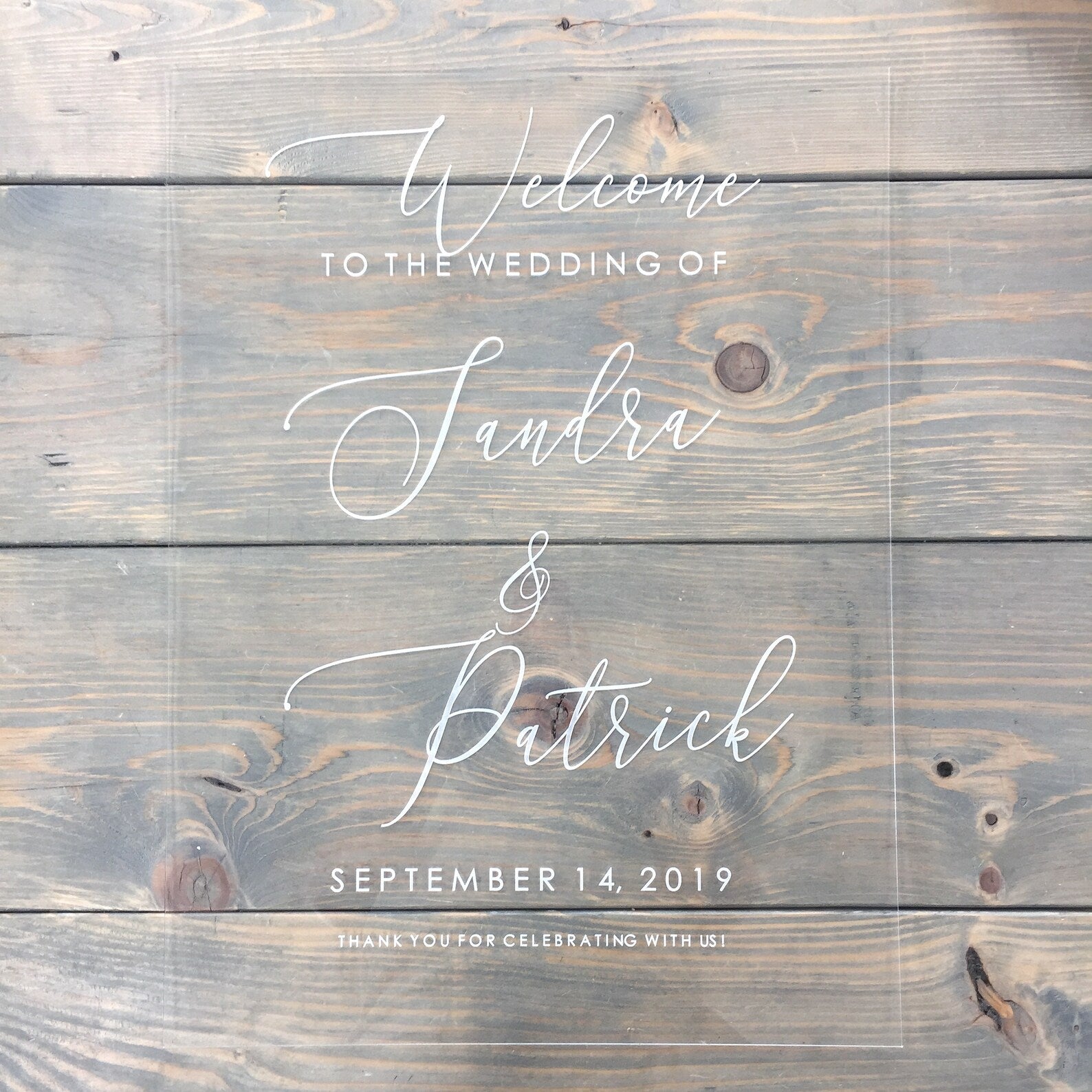 The Sandra - Custom Wedding Welcome Sign