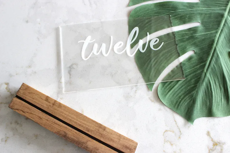 Set of Acrylic Table Numbers