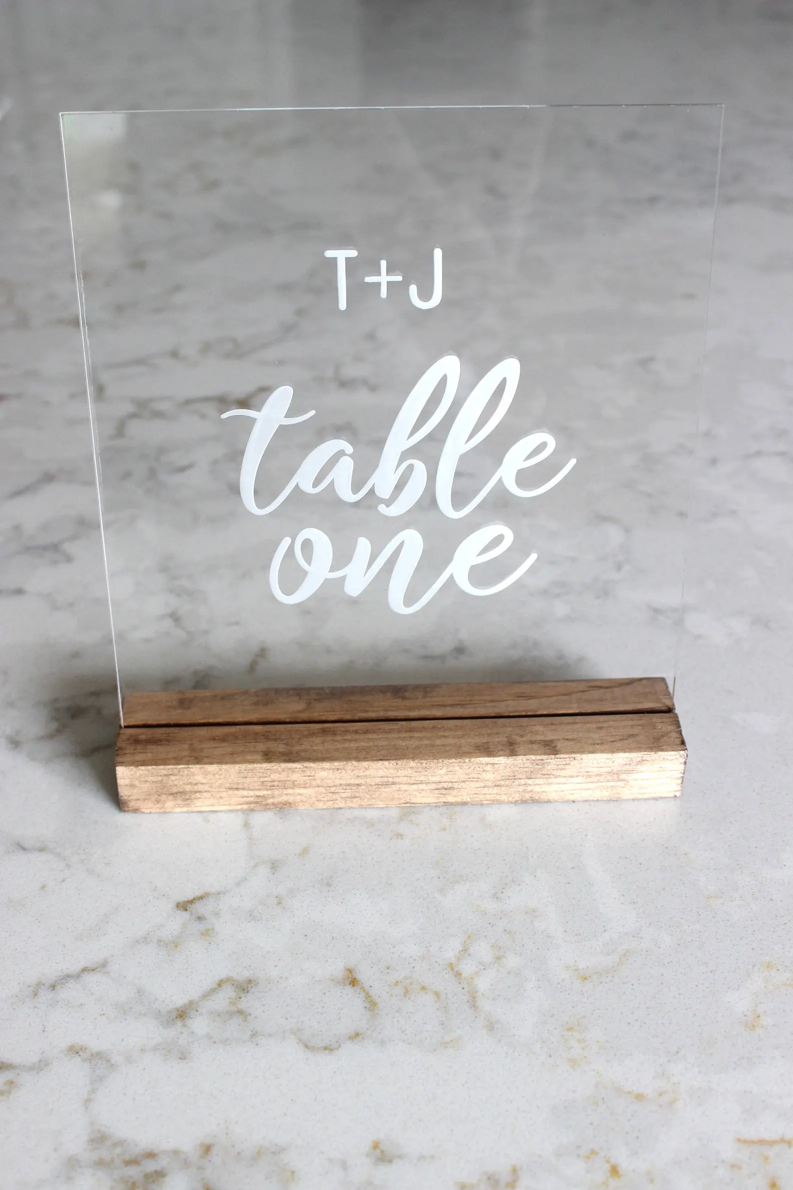 Set of Custom Acrylic Table Numbers