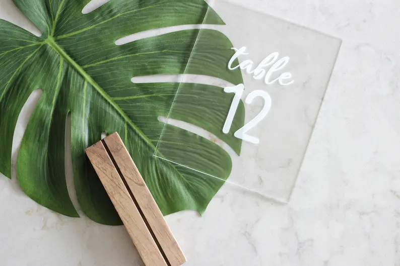 Set of Acrylic Table Numbers