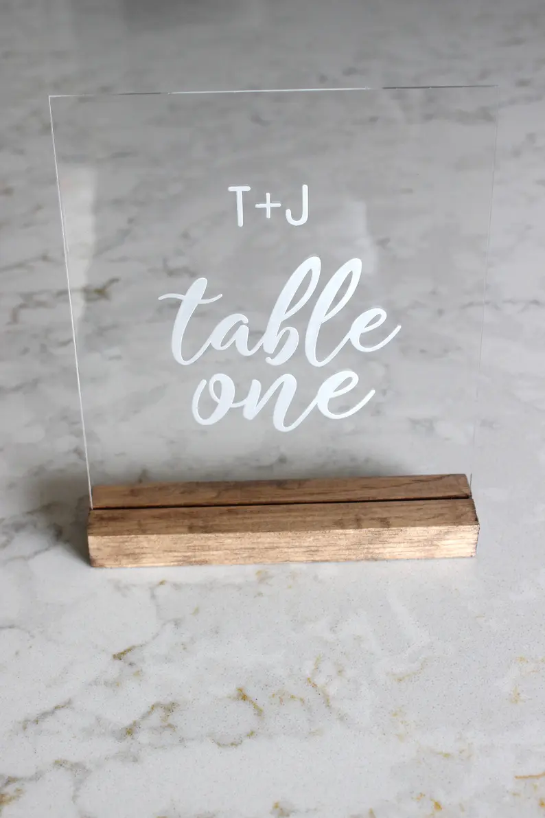 Set of Custom Acrylic Table Numbers