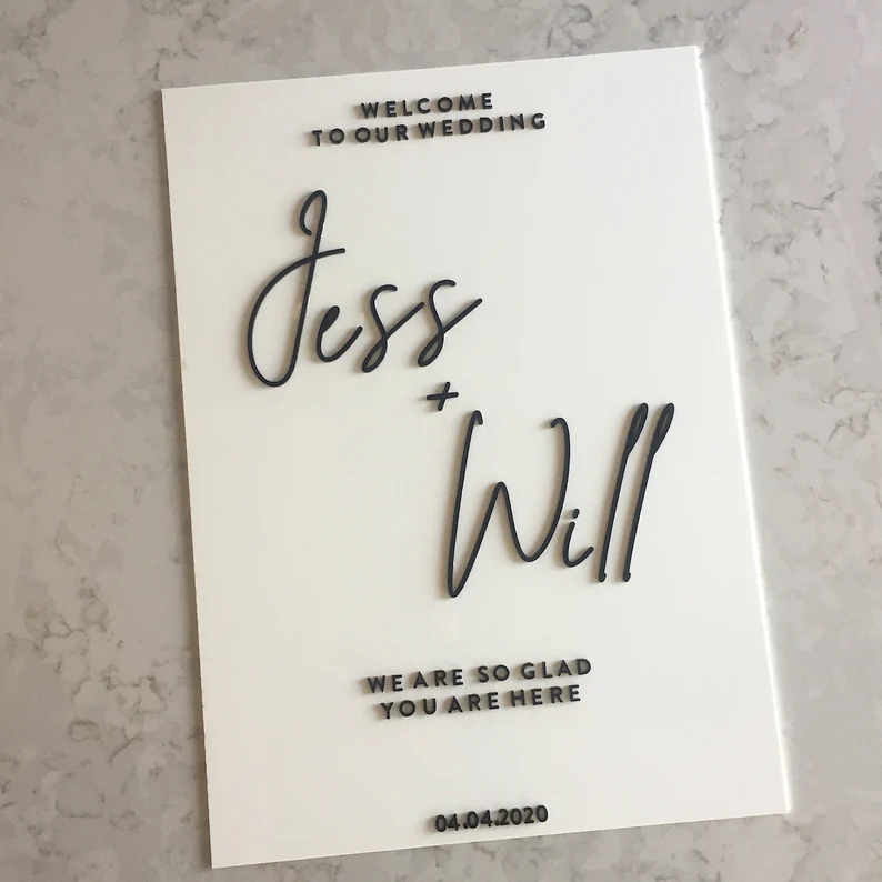 The Jess - Custom Wedding Welcome Sign