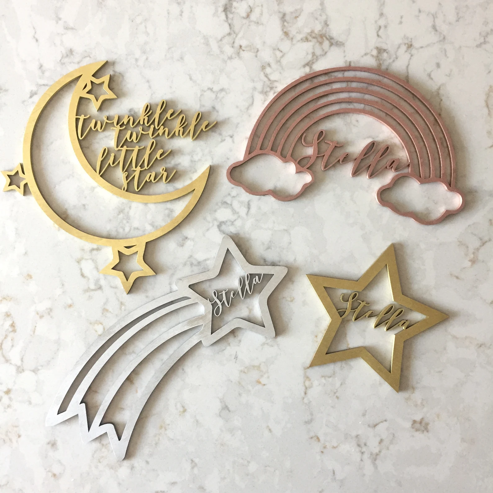 Custom Shooting Star/Rainbow/Moon Name Sign