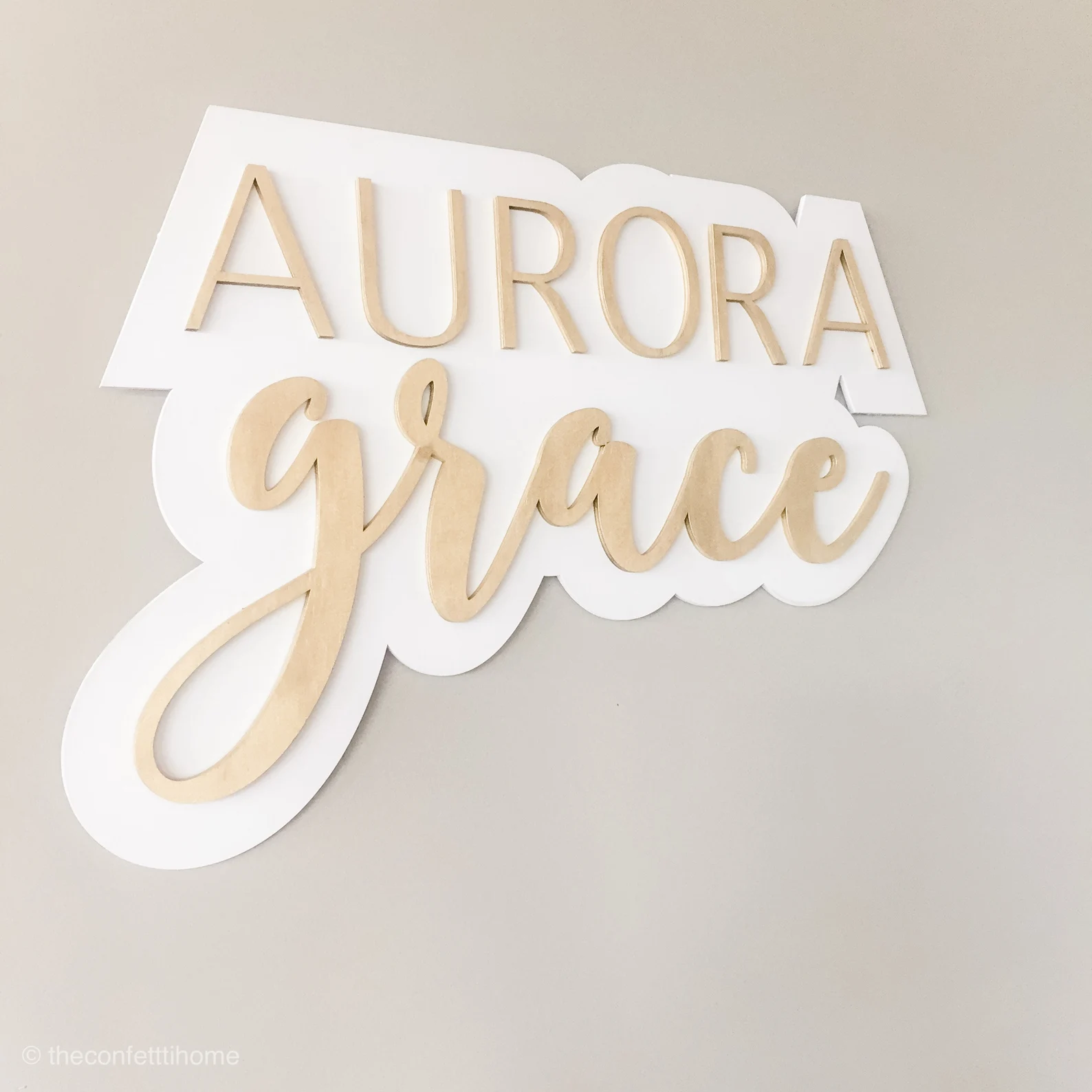 Stacked Custom Wooden Name Sign