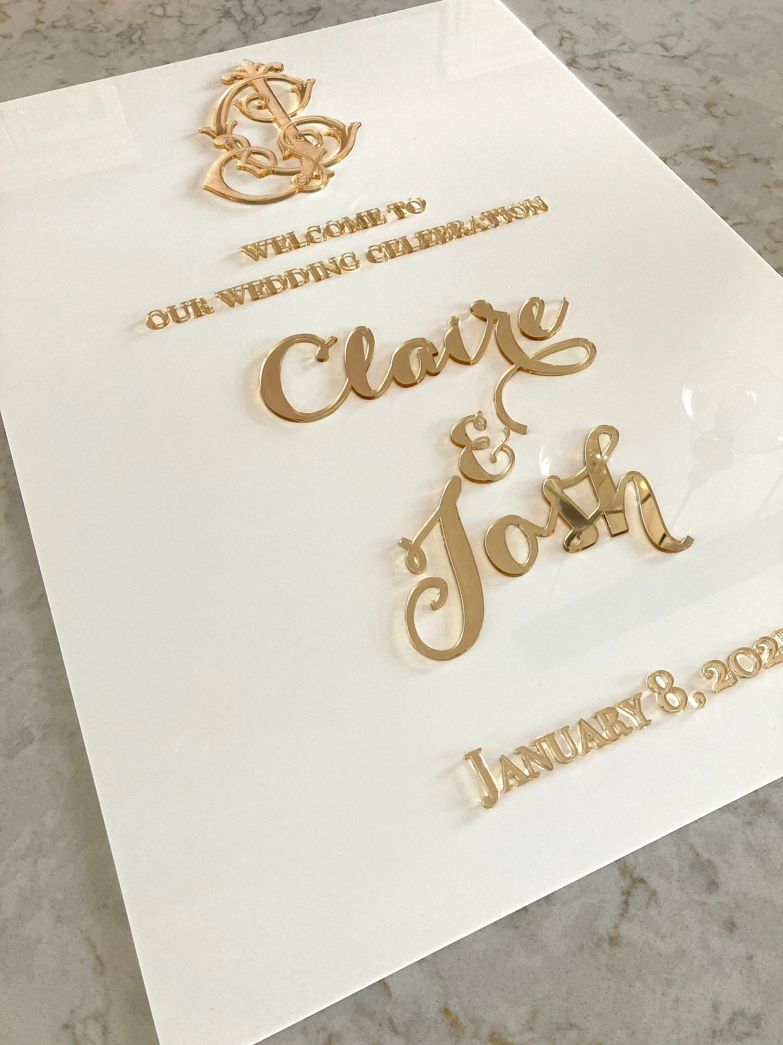 The Claire - Custom Wedding Welcome Sign