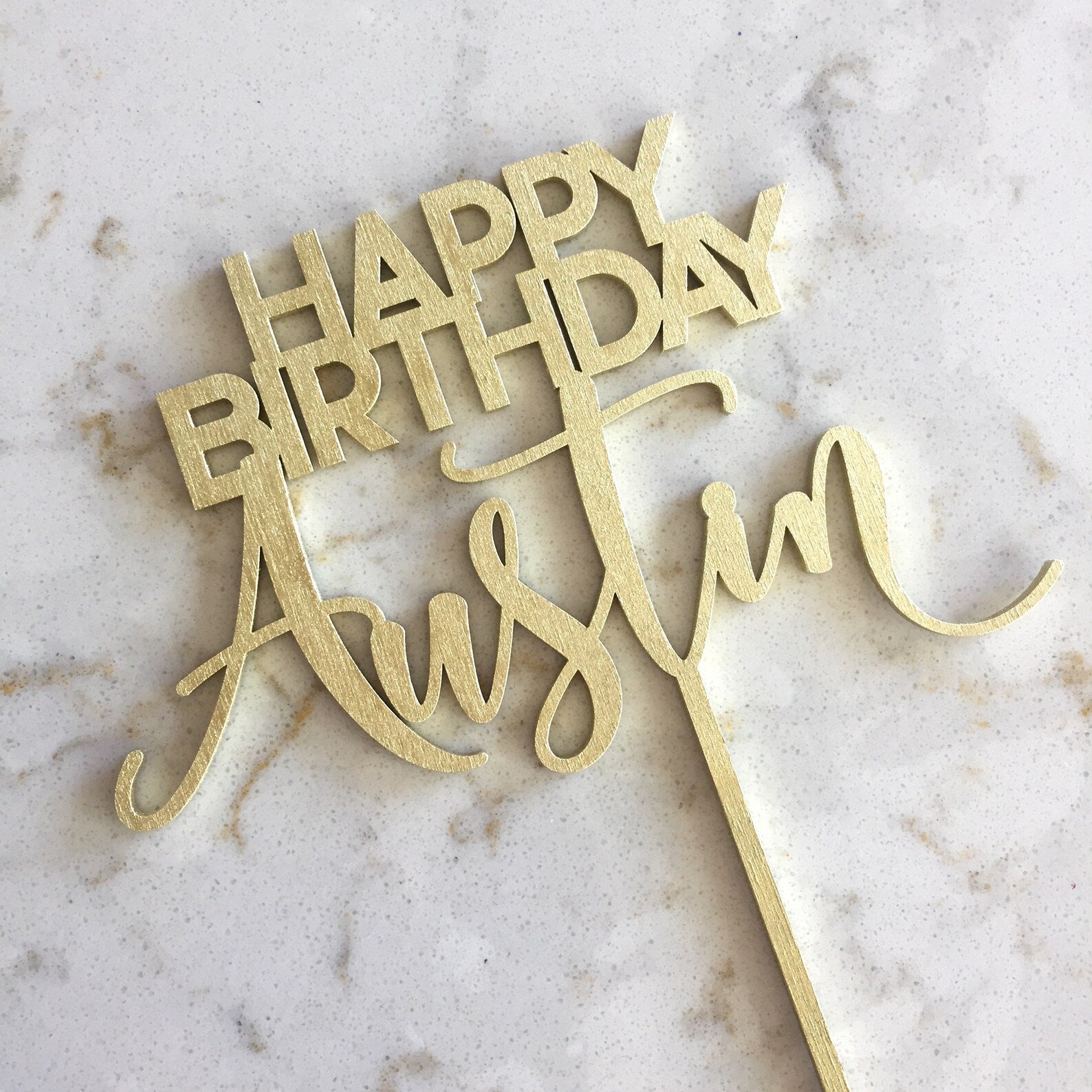 Custom Happy Birthday Cake Topper