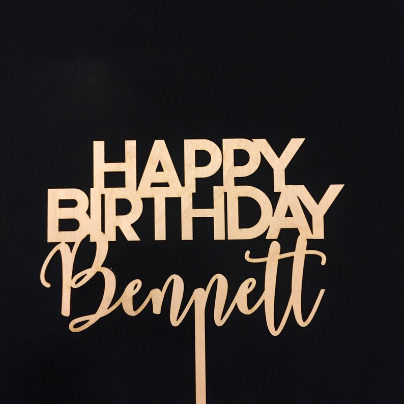 Custom Happy Birthday Cake Topper