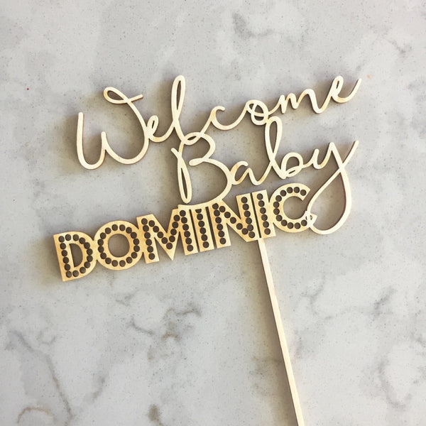 Modern Custom Baby Shower Welcome Sign– The Confetti Home