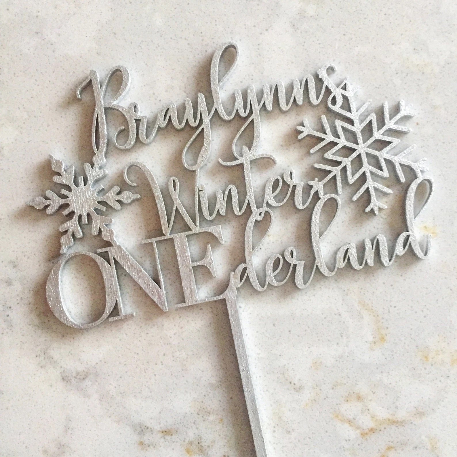 Custom Winter Onderland Cake Topper