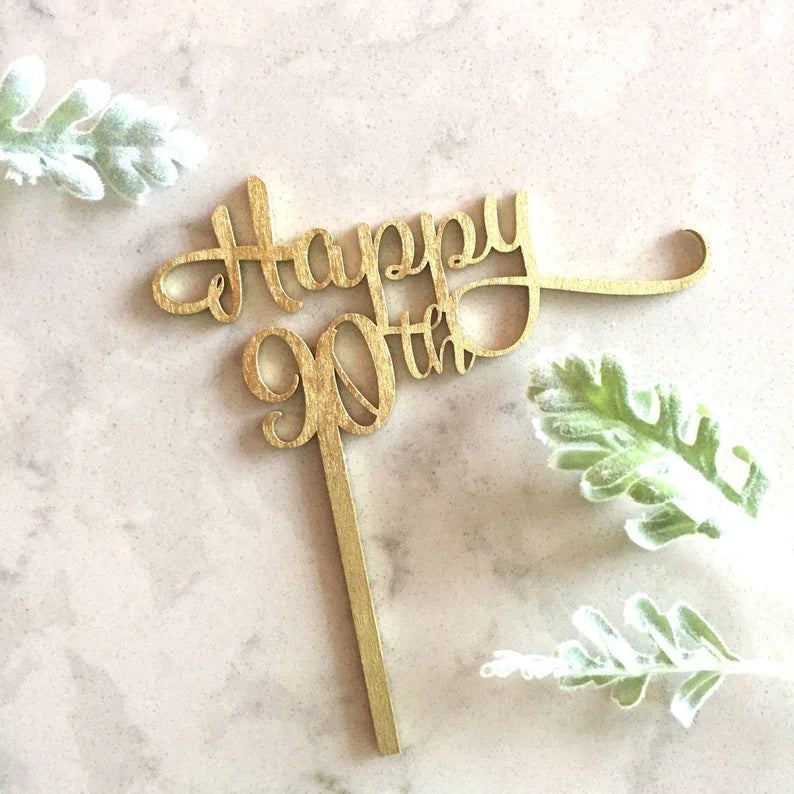 Custom Happy Birthday Cake Topper