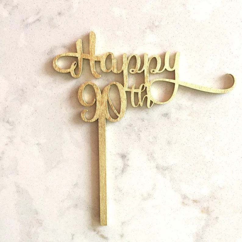 Custom Happy Birthday Cake Topper