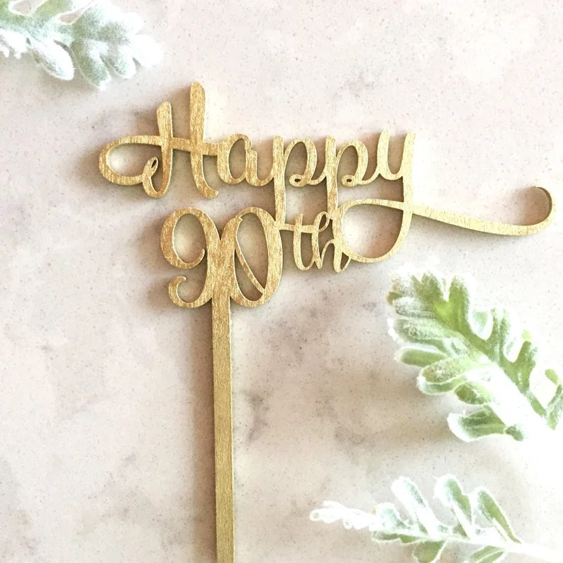 Custom Happy Birthday Cake Topper