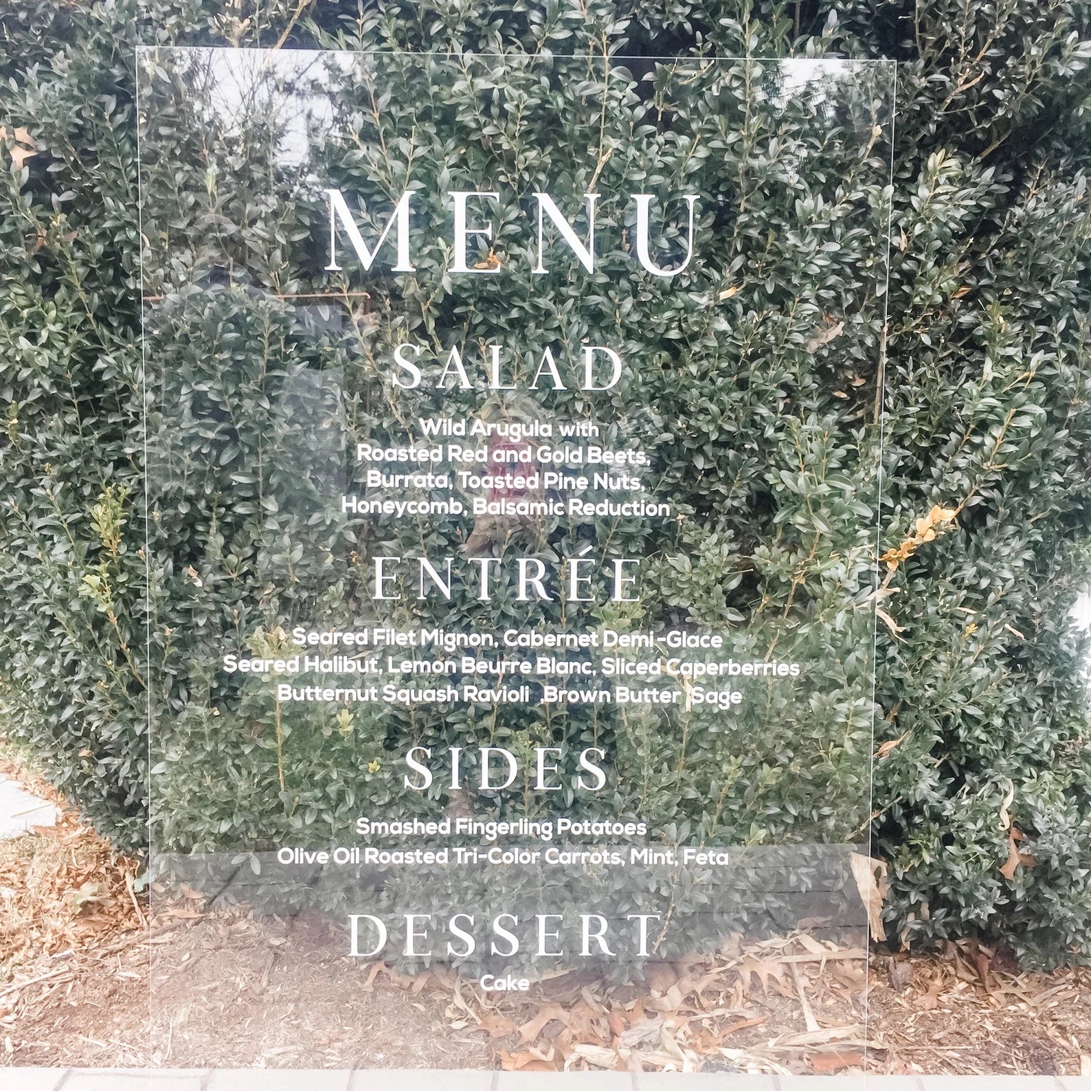 Custom Wedding Menu Sign