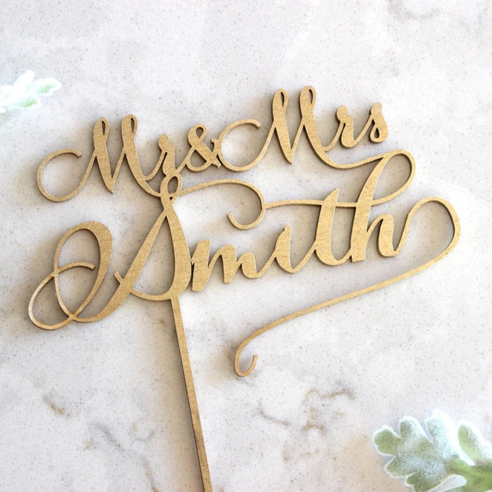 Custom Mr & Mrs Cake Topper