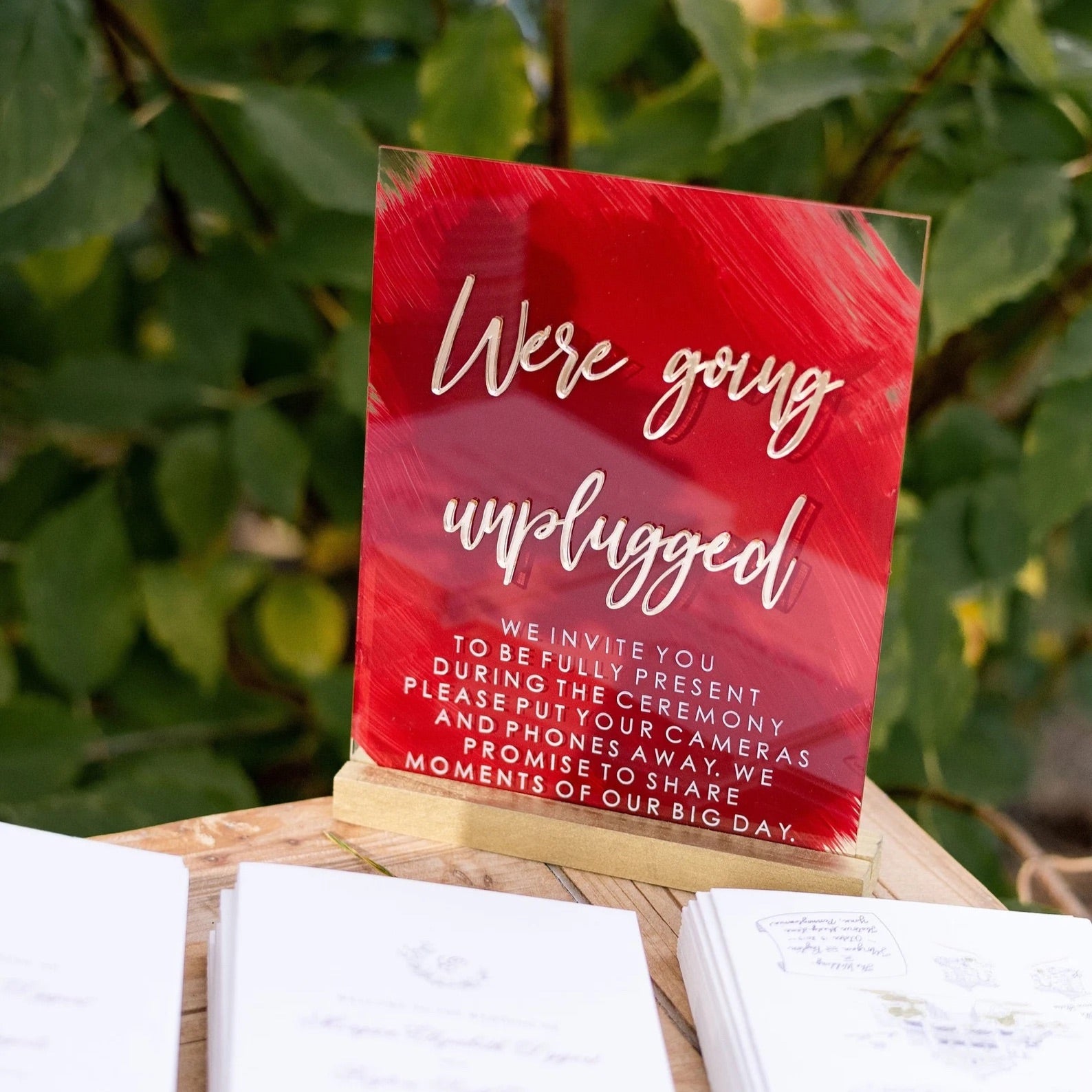 Unplugged Ceremony Sign