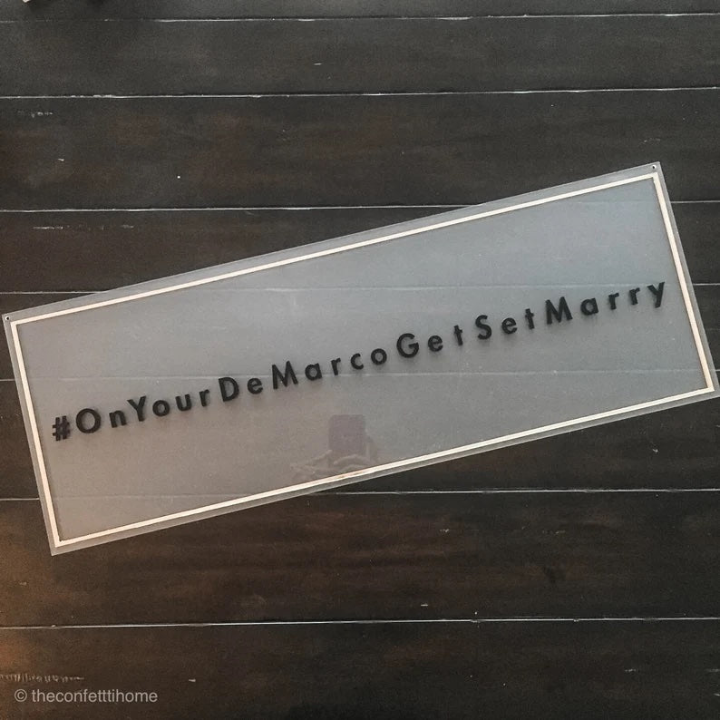 Custom Hashtag Laser Cut Name Sign